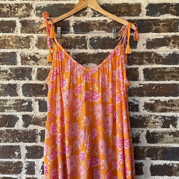 Old Navy All Day Sleeveless Pink Floral Maxi Dress Size Small - Picture 11 of 11